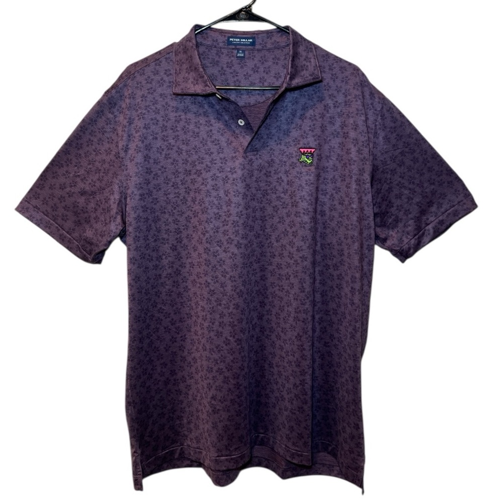 Peter Millar Crown Crafted jacquard polo shirt SWAG size XL